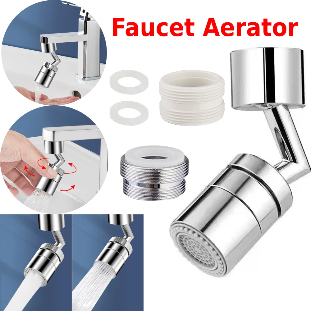 

720 Degrees Universal Splash Filter Faucet Spray Head Water Outlet Faucet Extender Bubbler Sprayer Kitchen Bathroom Accessories
