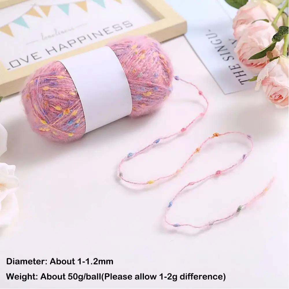 50 г/шар разноцветные точки мохеровый цвет мягкая плюшевая Радужная Нить свитер