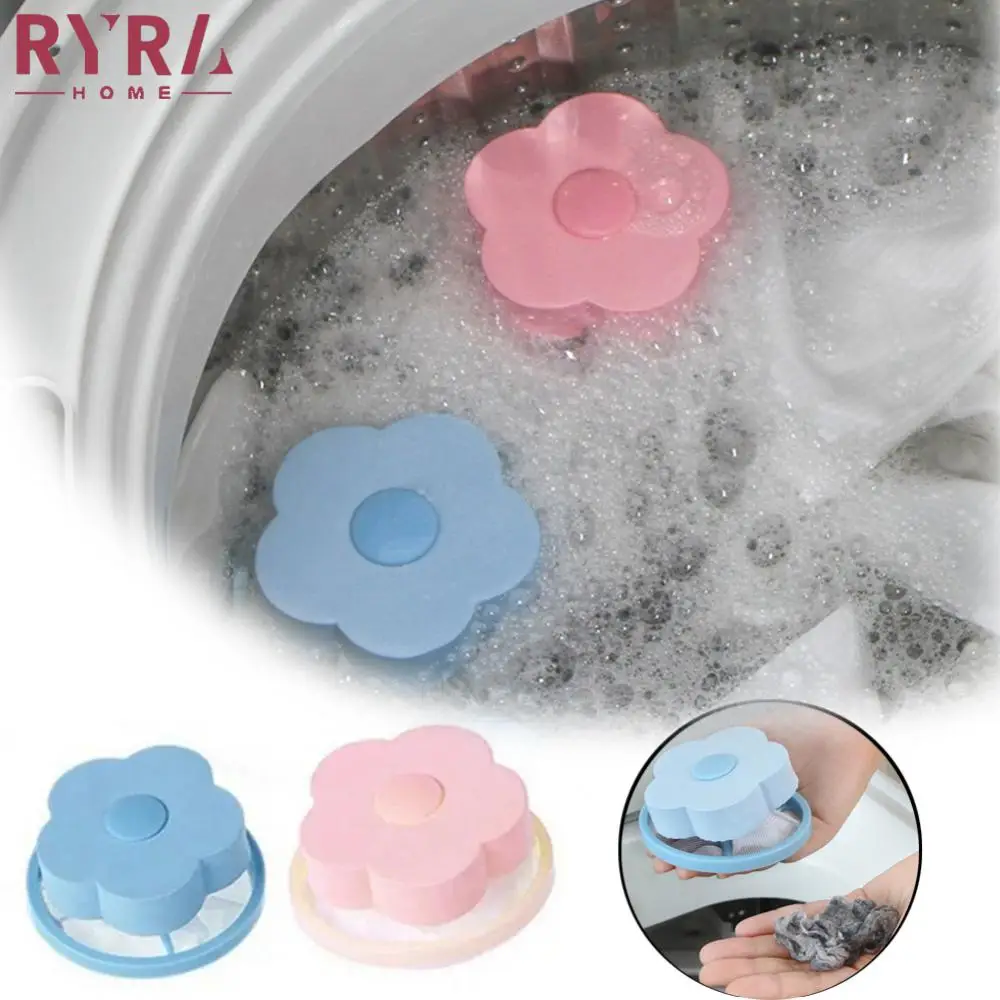 

1 Pcs Cleaning Balls Dirty Fiber Collector Flower Shaped Floating Lint Filter Mesh Bag Reusable Pet Hair Catcher Laundry Tools