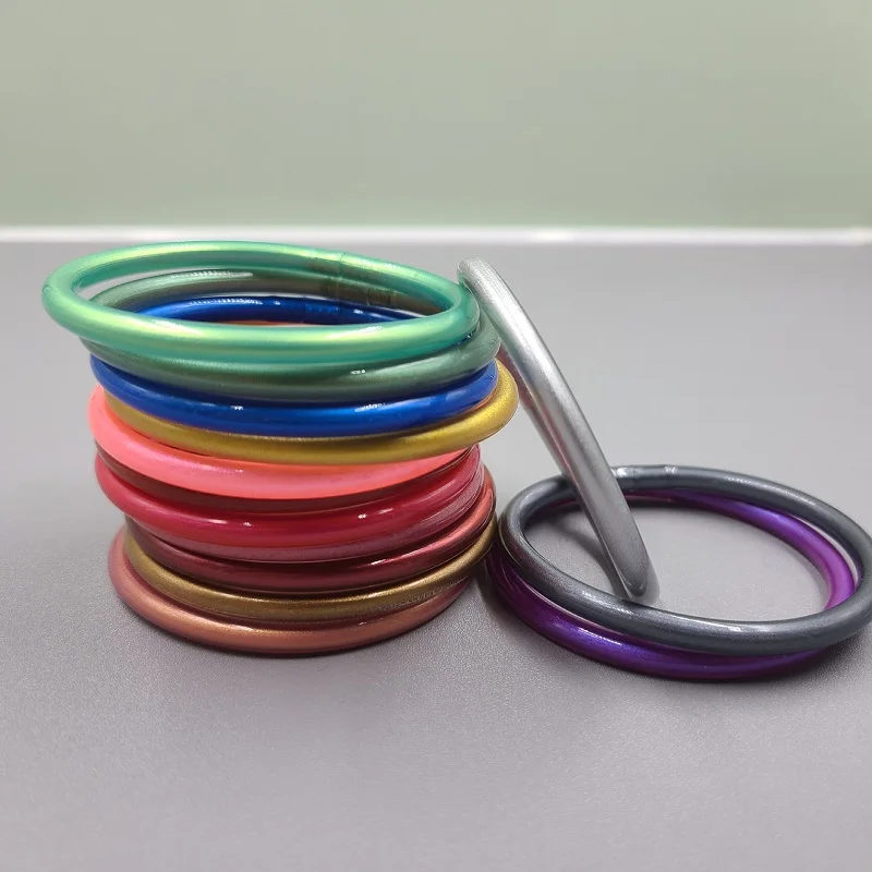 

Shiny Gold Buddhist Rush Bracelet Fine Bharm Buddha Girls Bracelets Silicone Plastic Glitter Jelly Buddha Bracelet 5pcs/set