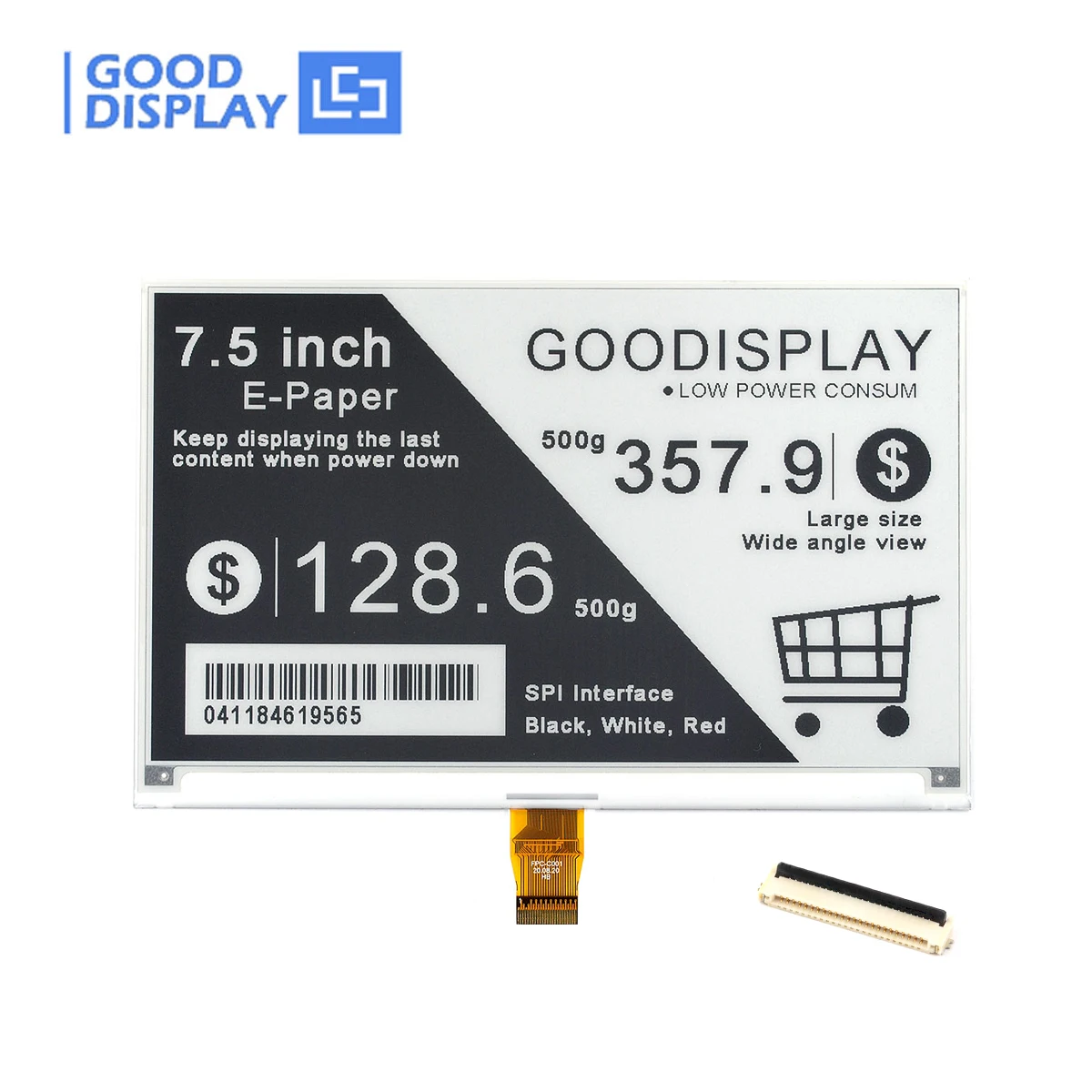 GooDisplay Raspberry Pi E-Ink Screen Manufacturer 7.5 E Paper Display, GDEY075T7