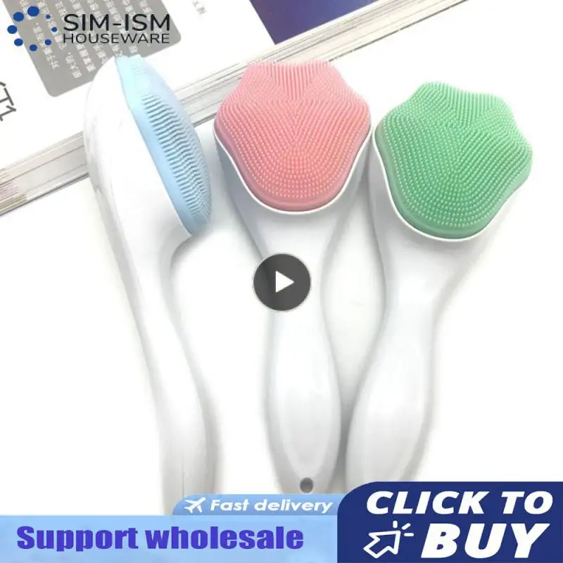 

Clean Pores Professional Silicone Multifunction Wash Face Silicone Brush Face Exfoliating Beauty Tools Blackhead Cleansing Brush