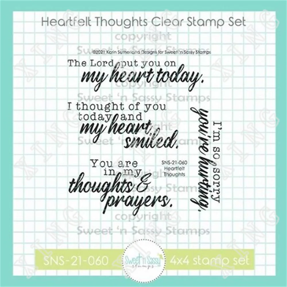 

Heartfelt Thoughts Silicone Stamps Diy Scrapbook Diary Decoration Embossed Paper Card Album Craft Template 2022 New Arrival