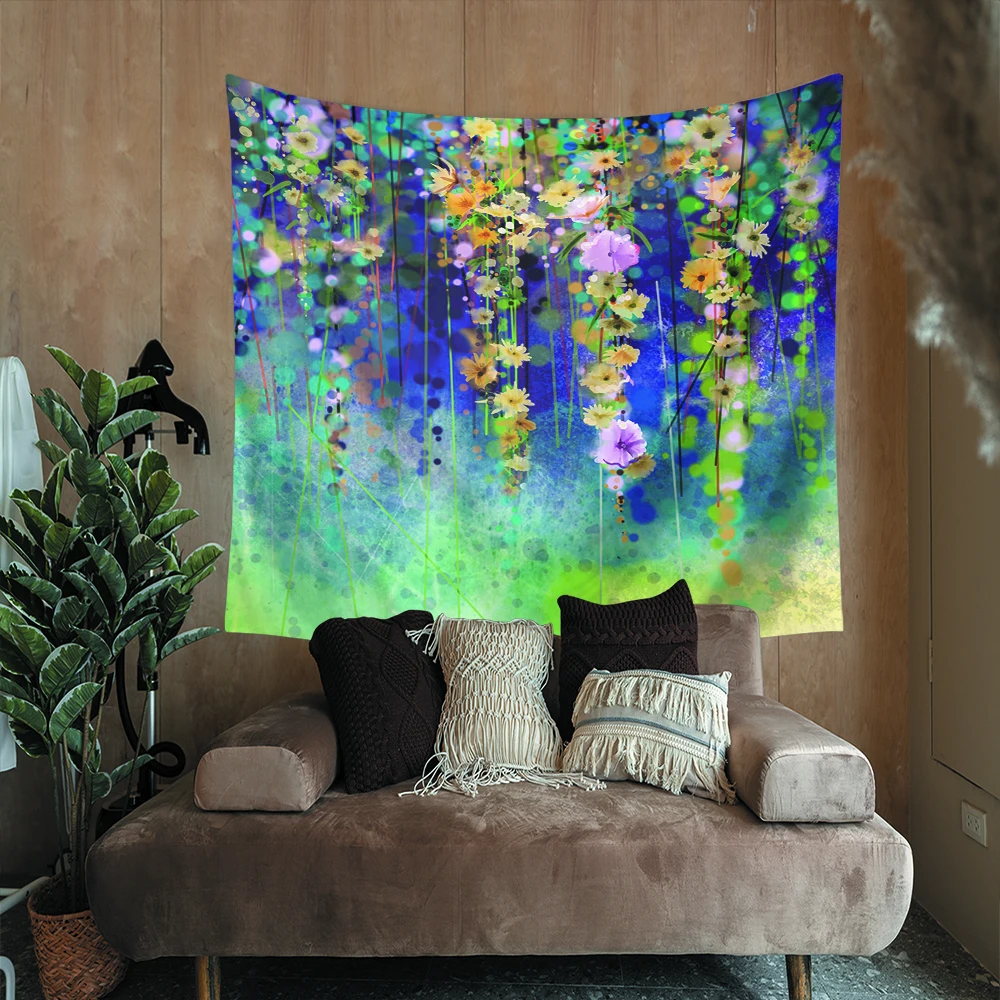 

Colorful Flower Tapestry Wall Hanging Hippie Art Psychedelic Tapestry Natural Scenery Beautiful Room Home Decoration