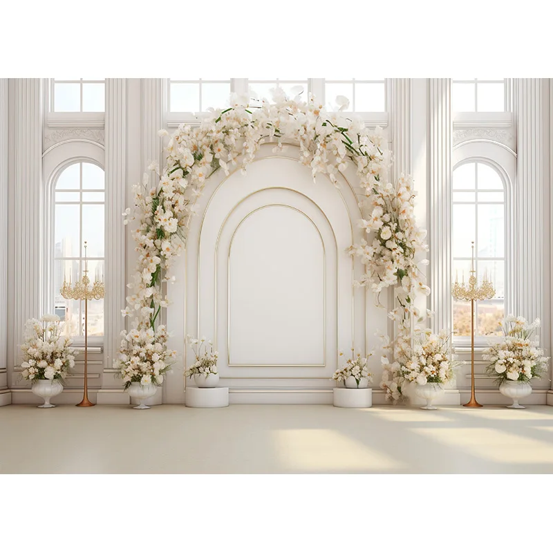 Фон для фотосъемки с цветочным венком