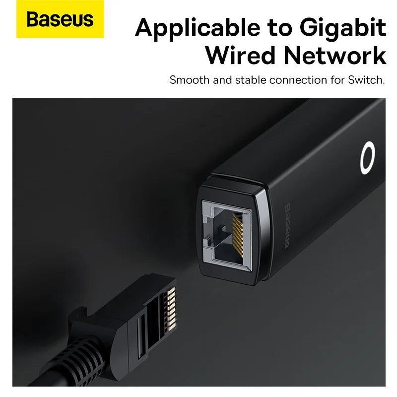Baseus Ethernet адаптер USB 3 0/Type C к RJ45 LAN порт 1000/100 Мбит/с сетевая карта для ноутбука ПК