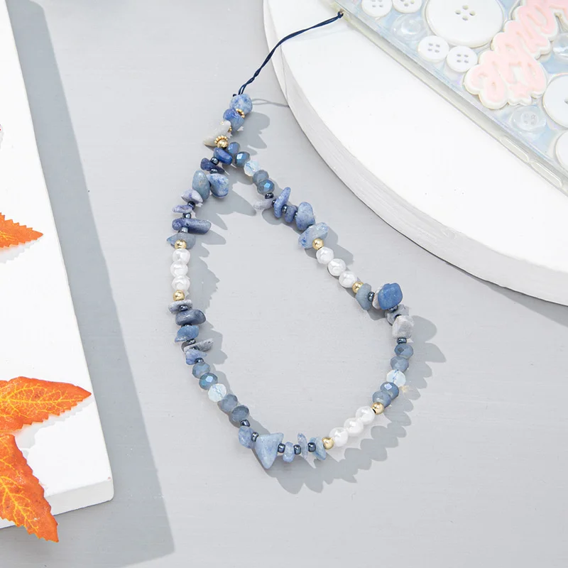 Fashion Stone Pearl Beads Mobile Phone Chain Ladies Girl Anti-Lost Lanyard Lanyard Pendant Jewelry Keychain