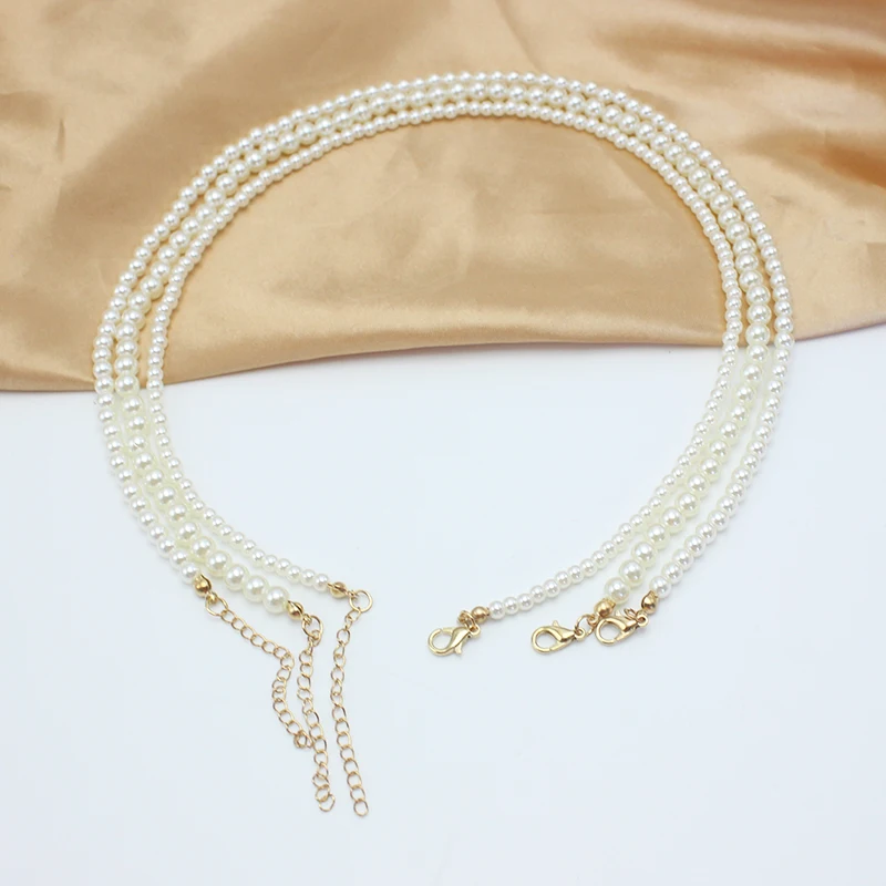 4-6 мм бежевое ожерелье с подвеской из искусственного жемчуга для женщин
