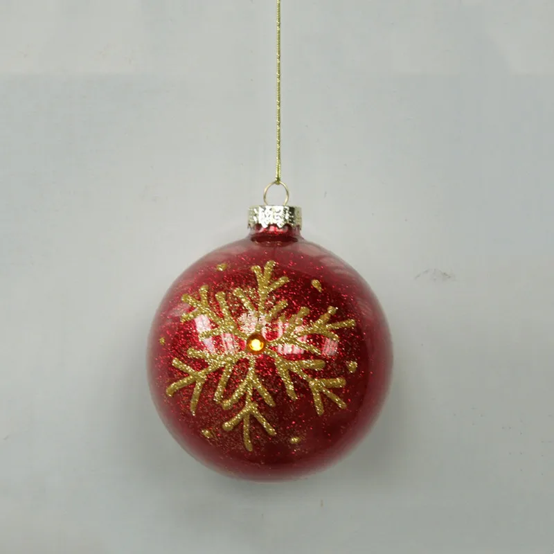 Бесплатная доставка диаметр = 8 см подвесной стеклянный шар из серии Красная
