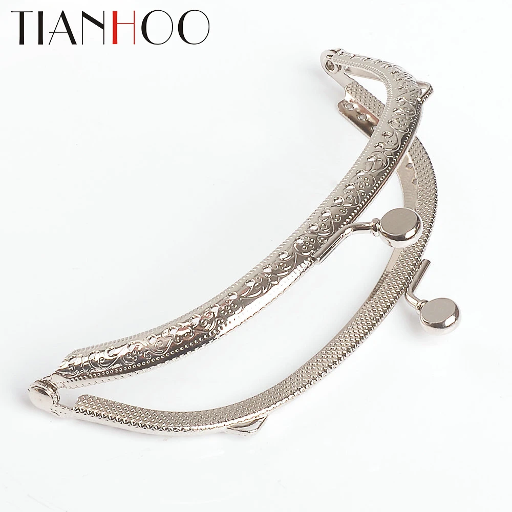 10pcs Lot 12.5cm Metal Purse Frame Handle for Clutch Bag Handbag Accessories Making Kiss Clasp Lock Antique Bronze Bags Hardware
