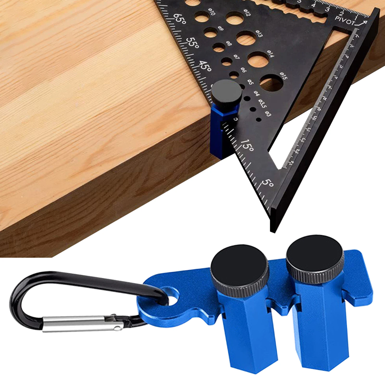 

Stair Gauge Non Slip Rafter Layout Tool Anti Lost Tall Guide Clamps Aluminum Alloy Circular Saw With Holder For Framing Square