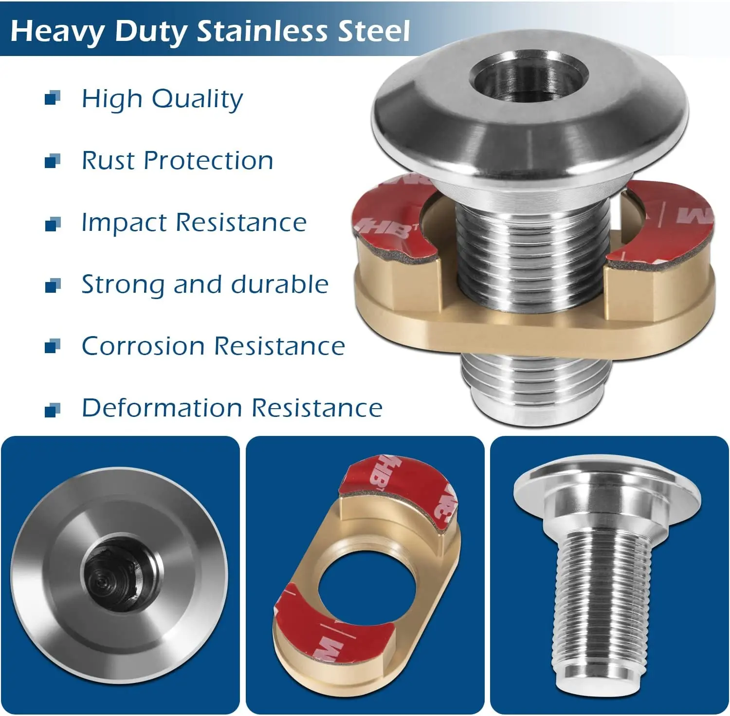 MingXing 3/8 ''быстросъемный приемник крыла лодки морской из нержавеющей стали