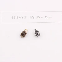 20pcslot 78mm antique gold color zinc alloy 3d pine cone charm for diy jewelry making charms