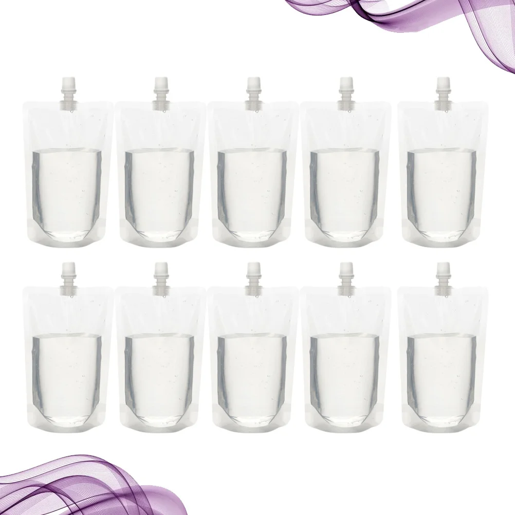 

Flask Flasks Pouches Pouch Plastic Drink Reusable Drinking Beverage Travel Concealable Drinks Smoothie Adult Water Clear Adults
