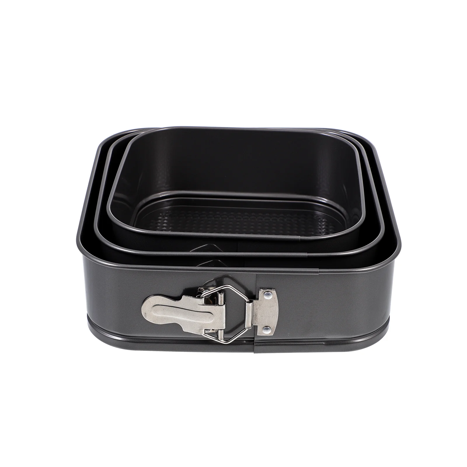 

3Pcs Square Metal Carbon Steel Cake Pan Bread Cake Bakery Tin Nonstick Cheesecake Pan Non Stick Cake Cheesecake Baking