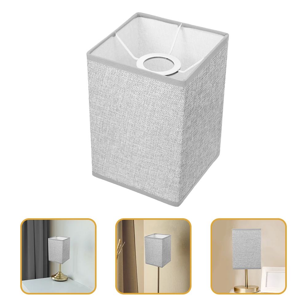 

2 Pcs Linen Lampshade Replacement White Table Home Indoor Wall Lights Cover Floor