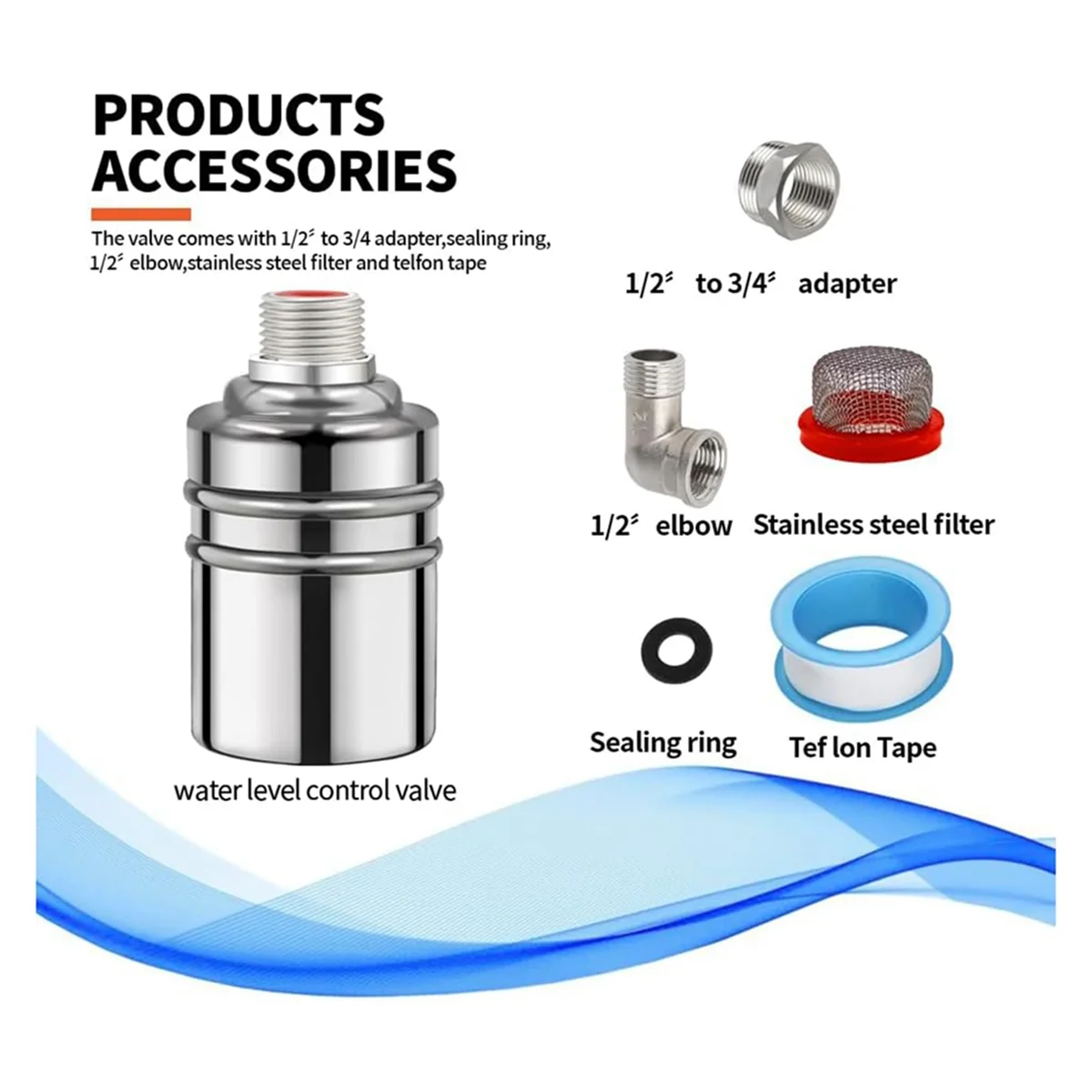 Полностью автоматический поплавковый клапан контроля уровня воды из