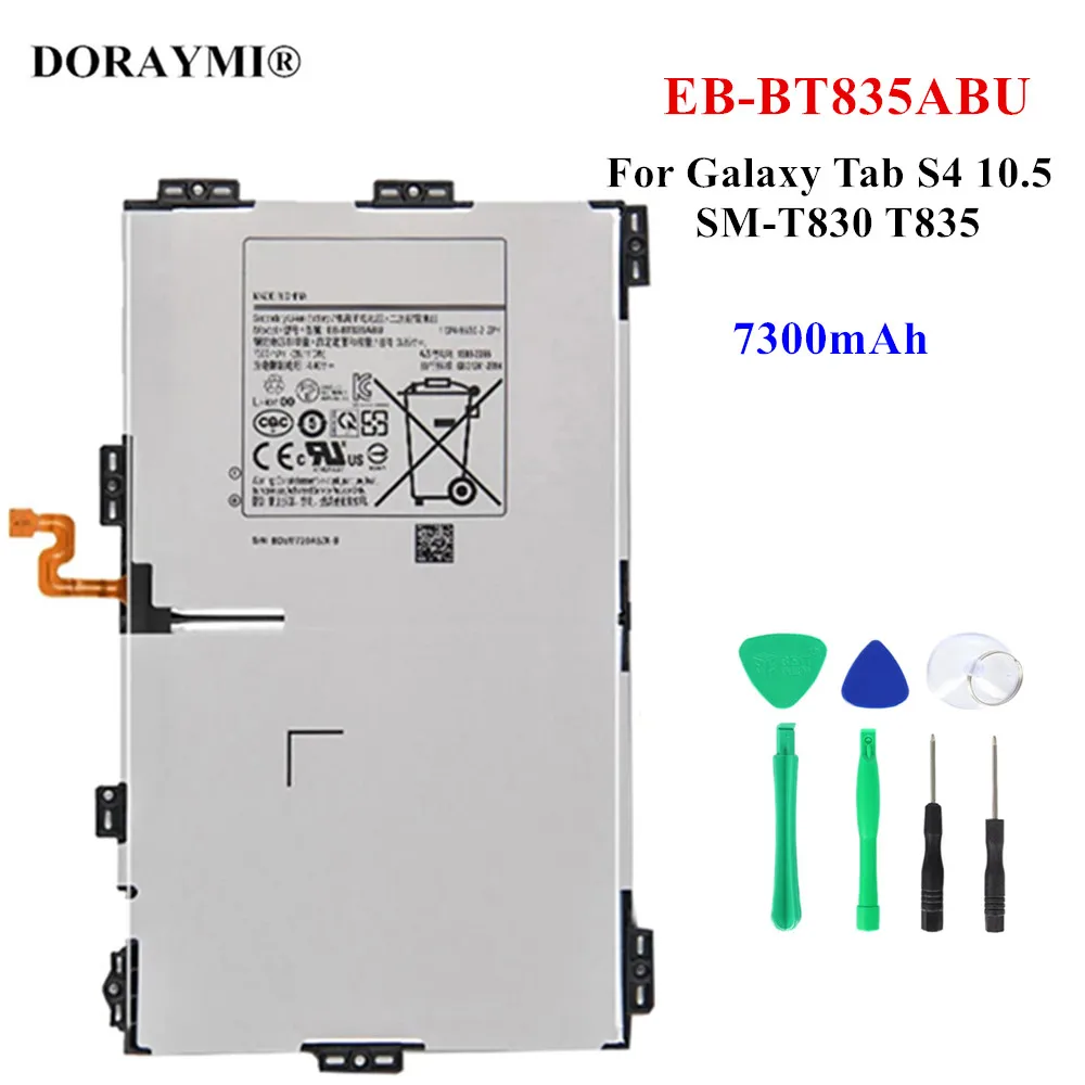 

Original Replacement Battery EB-BT835ABU 7300mAh For Samsung Galaxy Tab S4 10.5 SM-T830 SM-T835 Tablet Battery+Tools