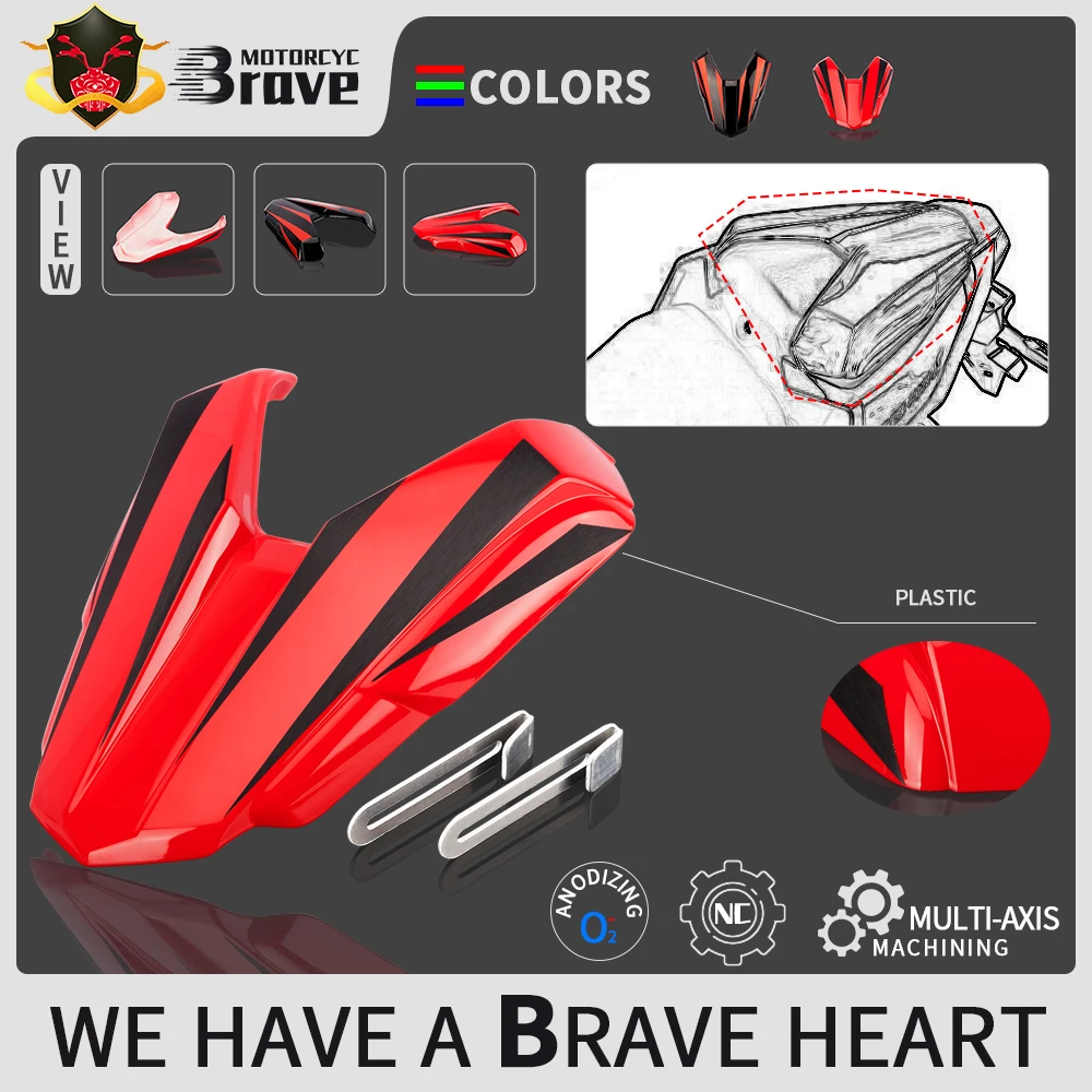 

For HONDA CBR500R CB500F 2016 2017 2018 Motorcycle Rear Seat Cowl Solo Cover Fairing Pillion Red Black CBR CB 500F 500R CBR500