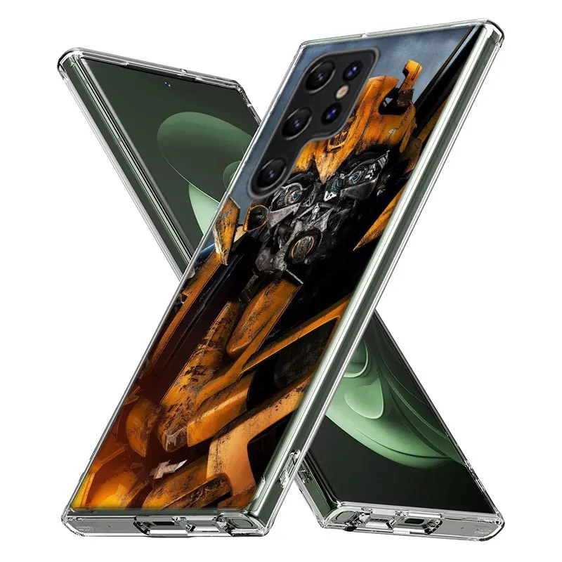 Прозрачный чехол-трансформер Bumblebee для телефона Samsung Galaxy S21 S20 S23 FE S24 S22 Ultra Capa S10 S9 S8
