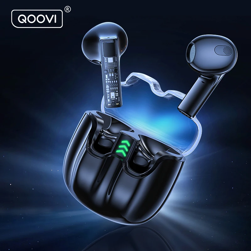 

TWS-стереонаушники QOOVI с поддержкой Bluetooth 5,2 и функцией активного шумоподавления