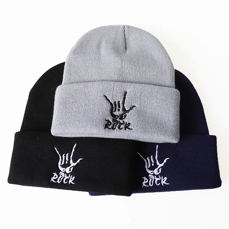 

Лыжные шапки Roce с вышивкой, сохраняют тепло, вязаная шапка на осень и зиму, Женская шерстяная шапка в стиле хип-хоп, брендовые облегающие шапки, шапки для женщин и мужчин