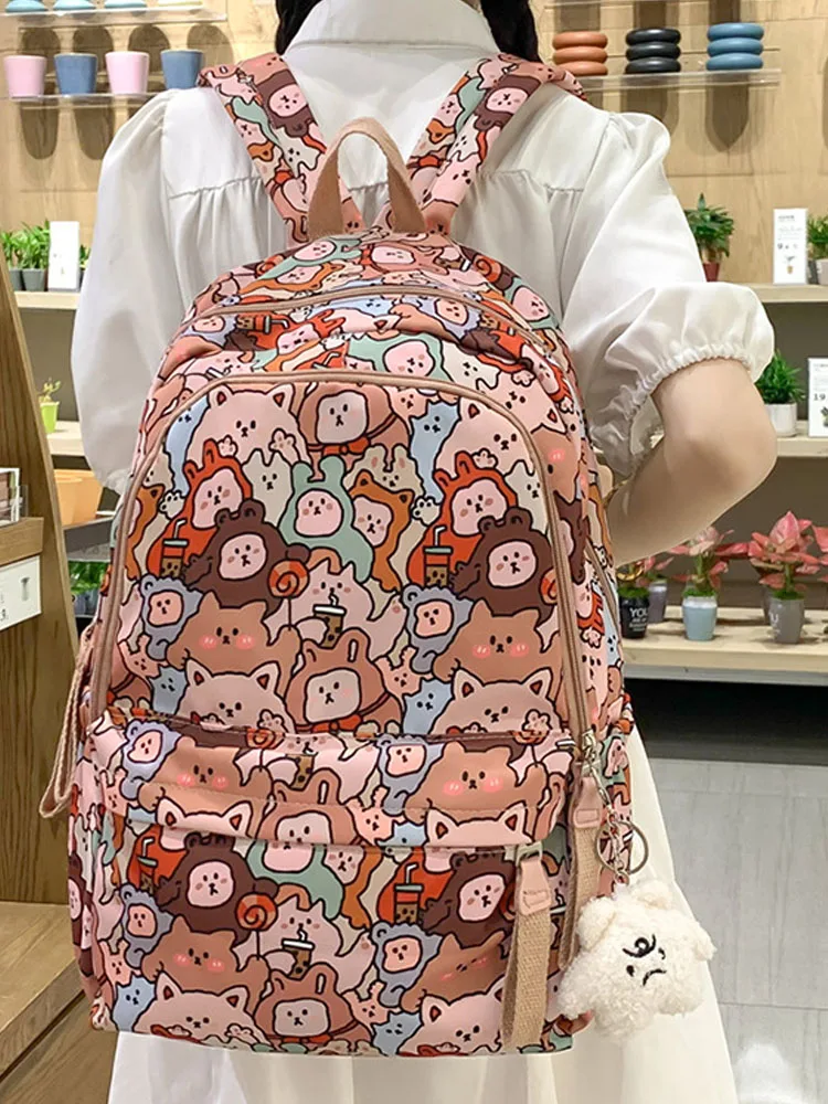 

Aesthetic Graffiti Backpack Harajuku Men's and Women Large-capacity Cartoon Teenagers 2022 Fashion College Style Laptop Backpack