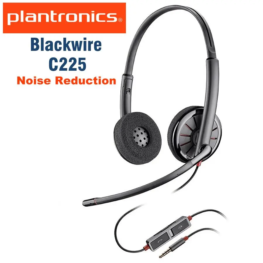 Бинауральная шумоподавляющая гарнитура Plantronics Blackwire C225 3 5 мм проводная PN: 205204-02