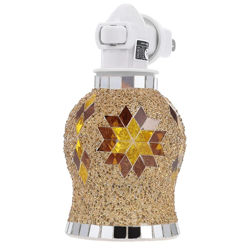 

Mosaic Creative Melting Wax Night Light Aromatherapy Essential Oil Lamp Wall Hanging Plug-In US Plug