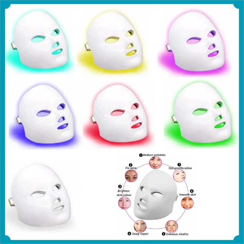 7 вариантных светодиодных светильников photon Therapy System soin de la...” du visage &amp masque beauté maskque