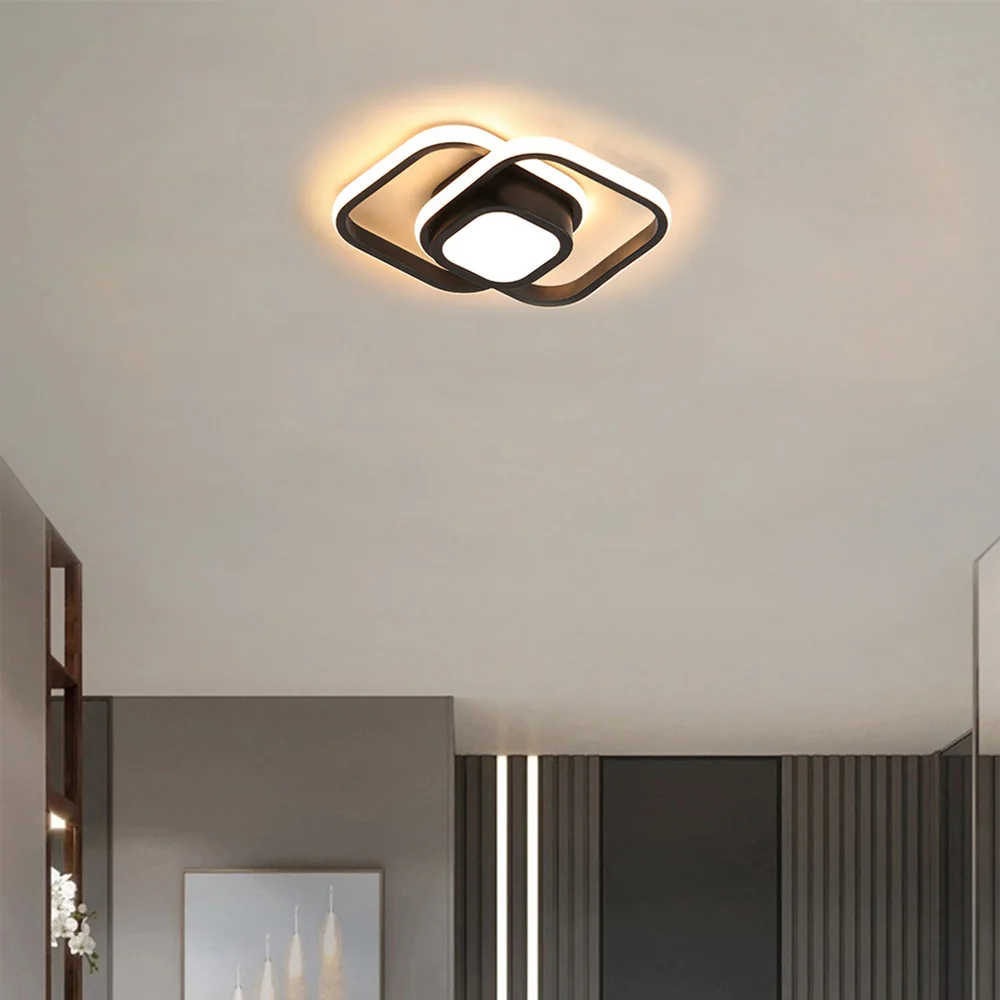 

LED Ceiling Light 2 Rings Creative Design Modern Ceiling Lamp Indoor Lighting Fixtures Hallway Balcony Aisle Office Lustre