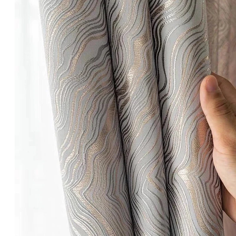 Шторы MAKEHOME просвечивающиеся золотистый узор