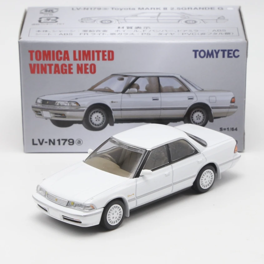 

Коллекция 1/64 года, модель Tomytec Tomica TLV N179A/B Toyota Mark II 2,5 Гранде G JDM, ограниченная серия, имитация из сплава, статическая модель автомобиля, игрушка в подарок