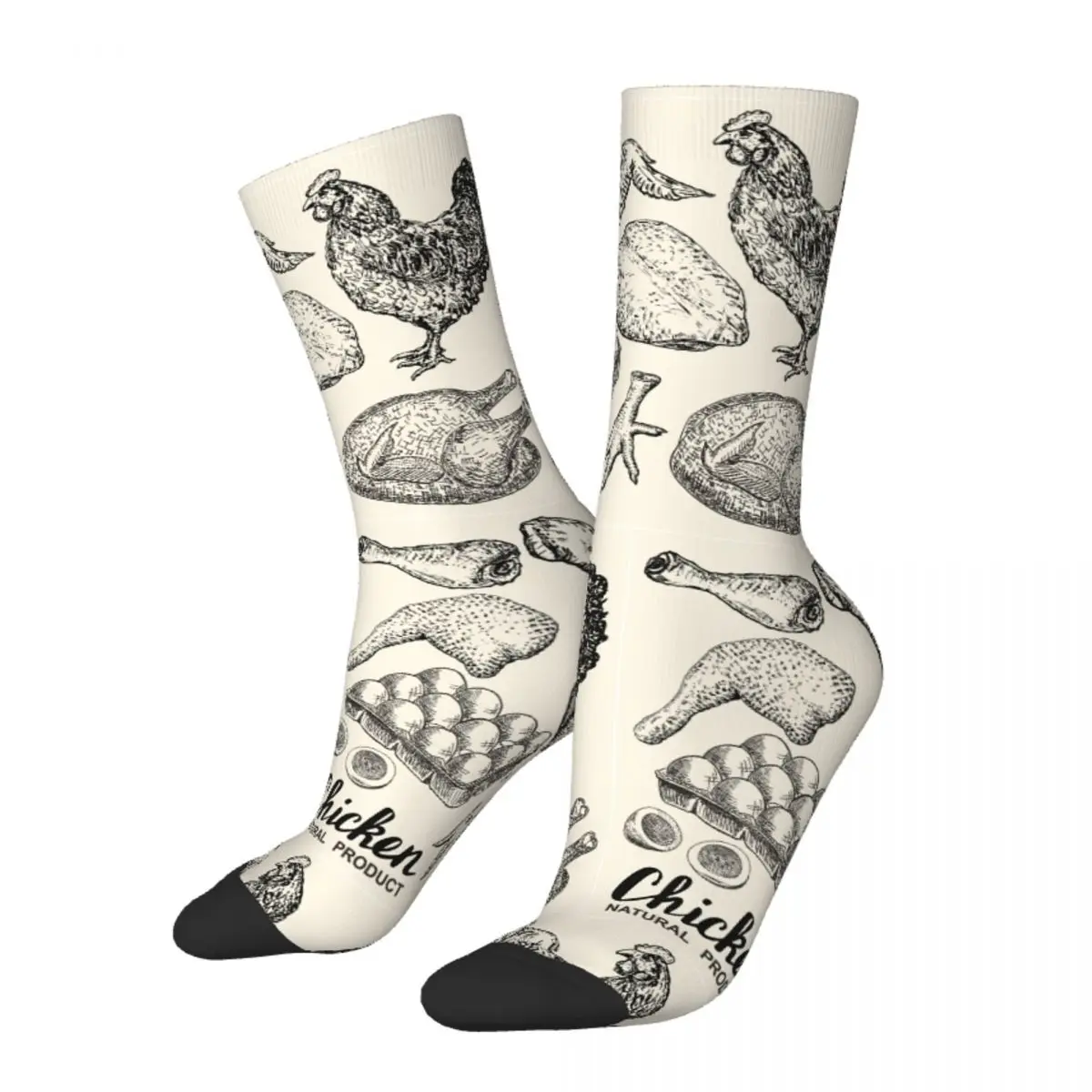 

Casual Farmhouse Rooster Farm Chicken Poultry Hen Soccer Crew Socks Super Soft Crew Socks Non-slip