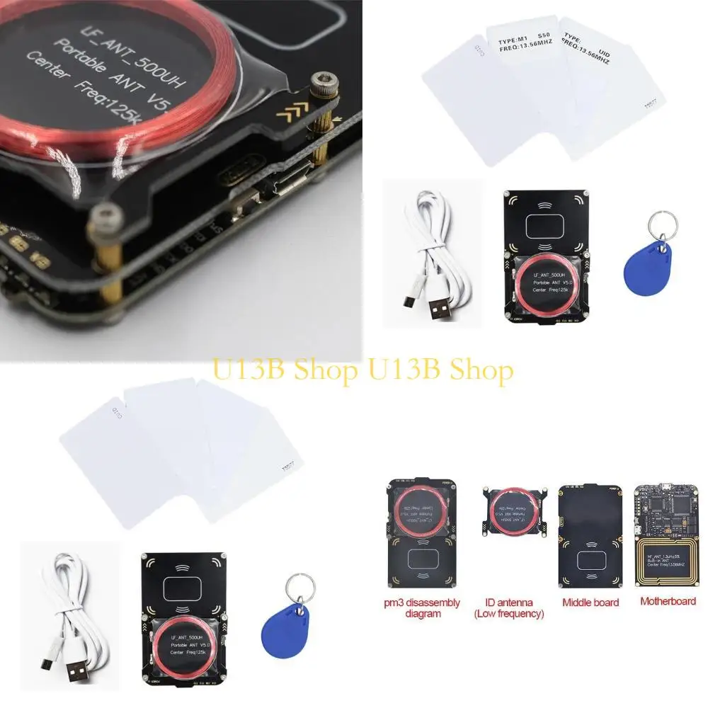Фото U13B Developer Suite Комплекты Proxmark3 RFID Reader Card Card Duplicator Copier Crack с 2 USB -портом для ключевых карт №1