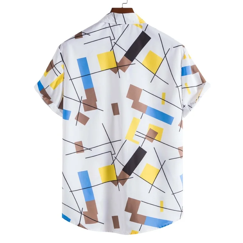 Camisa Masculina 2022 летние новые мужские модные трендовые рубашки с коротким рукавом и