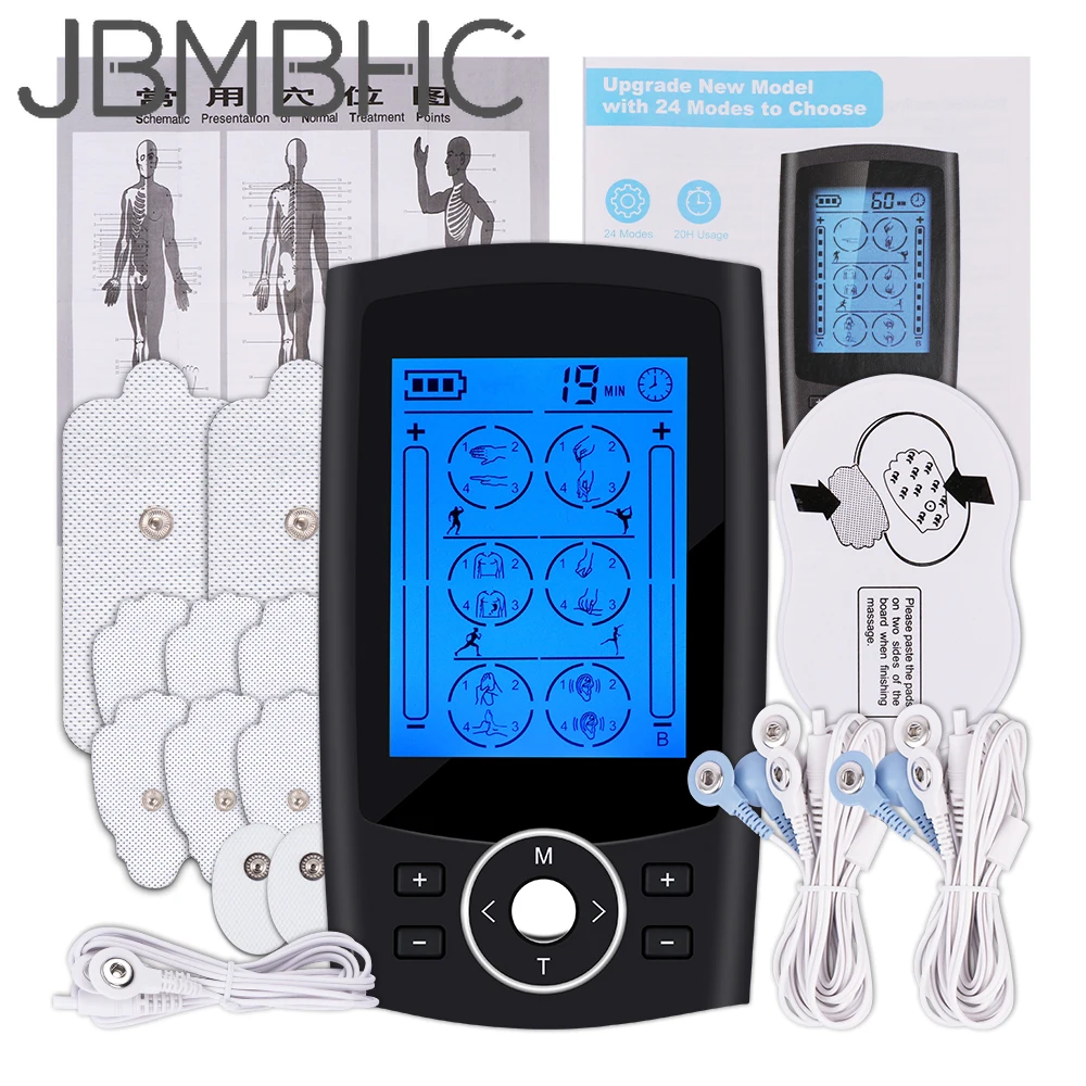 

24 Modes Tens EMS Electric Muscle Stimulator Physiotherapy Microcurrent Tens Low Frequency Pulse Anti-cellulite Relaxing Massage