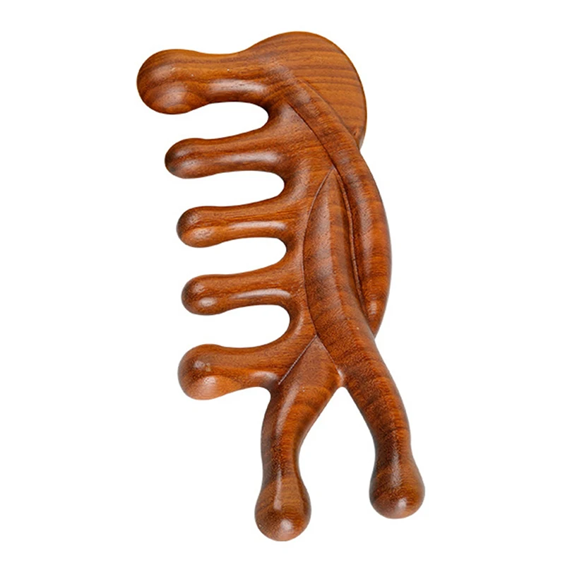 

Sandalwood Massage Comb Head Meridian Scalp Comb Eye Face Shoulder Neck Scraping Treatment Hair Loss Anti-static Wide Tooth Comb