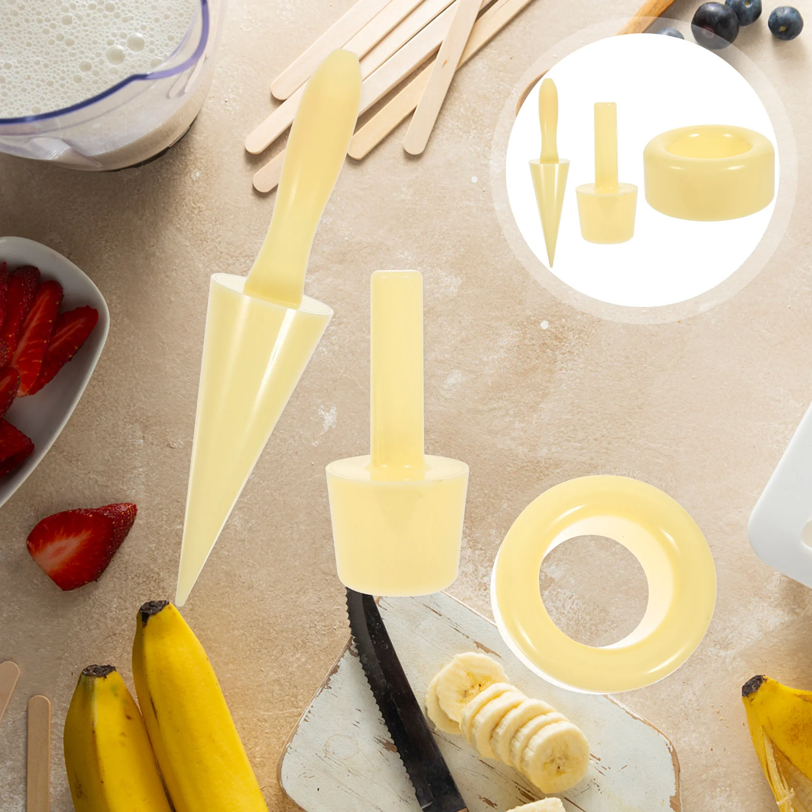 

Ice Cream Cone Mold Egg Making Bread Tools Roll Makers Supplies Plastic Bowls Dessert