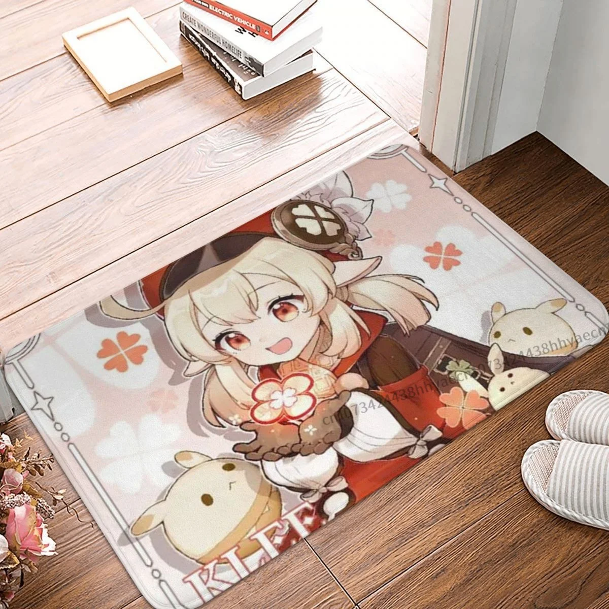 

Genshin Impact Anti-Slip Doormat Living Room Mat Klee Artwork Floor Carpet Entrance Door Rug Indoor Decor