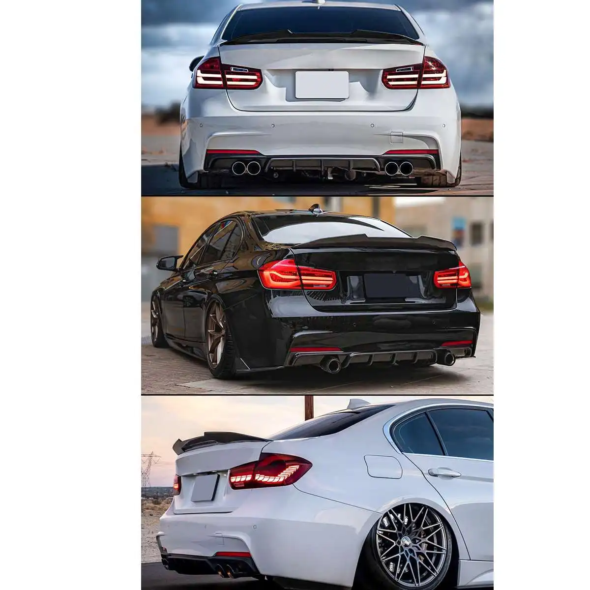 Стильный спойлер из углеродного волокна для заднего багажника автомобиля в