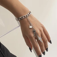 vintage fashion butterfly bracelet finger set women gold silver color chain ring charm finger bracelet classic jewelry gift