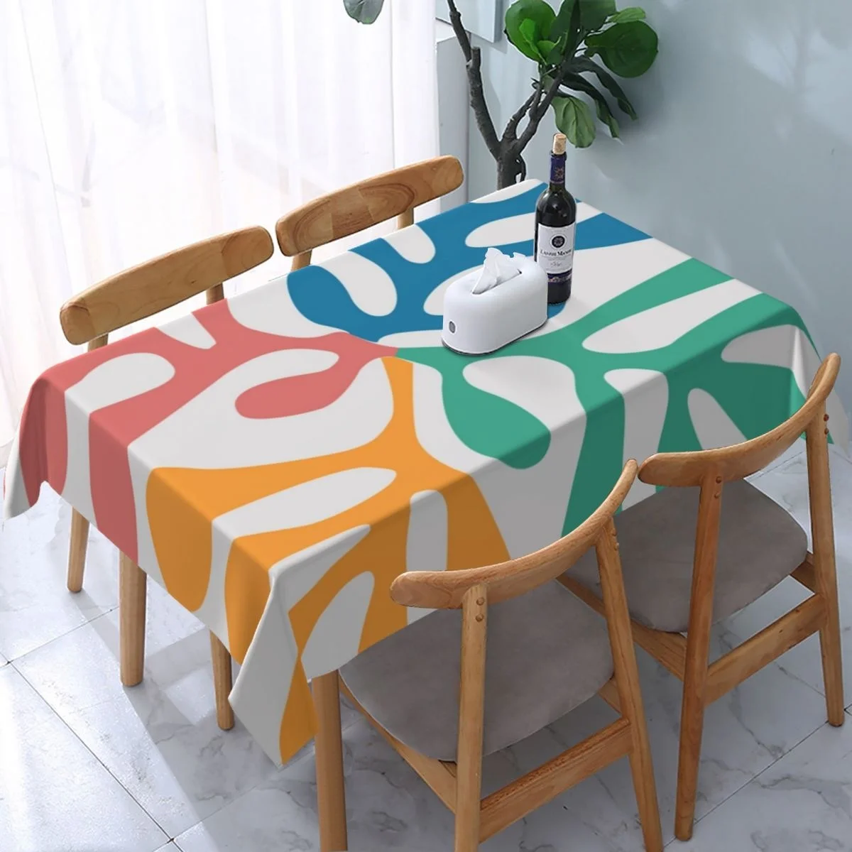 

The Cutouts My Curves Are Not Crazy Table Cloth Abstraction Tablecloths Polyester Rectangular Manteles for Dining Table Gift