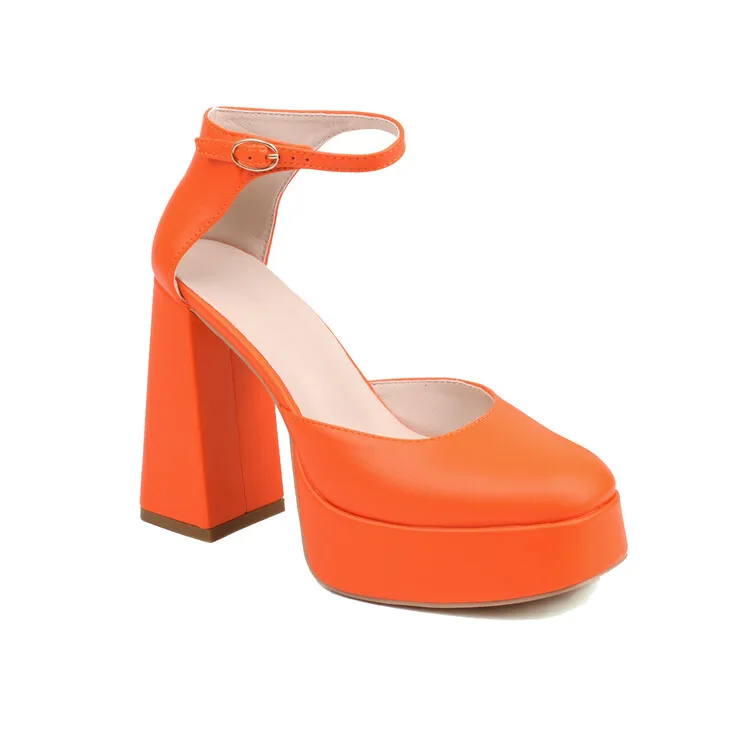 

Oversize Large size Big size High-heeled shoes Square toes Thick Heel Height Increasing Light Weight Simple single shoes