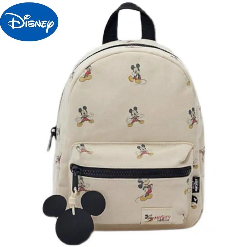 Disney's New Children's Bag Girls Mickey Mouse Mini Canvas Bag Children's Bag Backpack Ladies Mickey Backpack