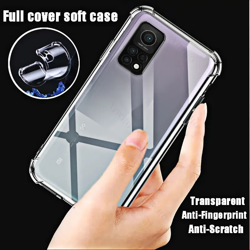 3 шт. прозрачный мягкий чехол для телефона Xiaomi Mi 10T Pro 5G TPU HD прозрачные чехлы Mi10TPro 5g