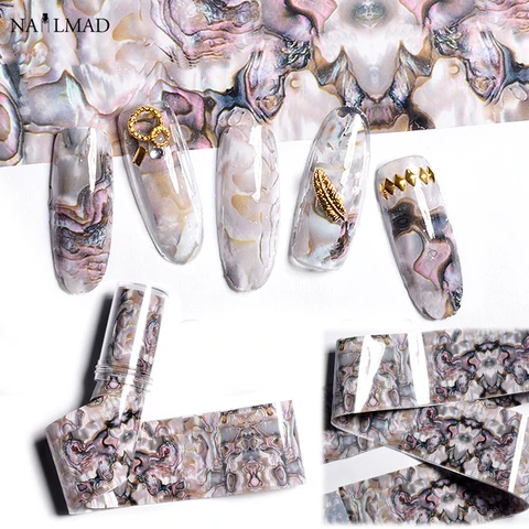 Рулон фольги для ногтей Nail MAD 4*100 см белый