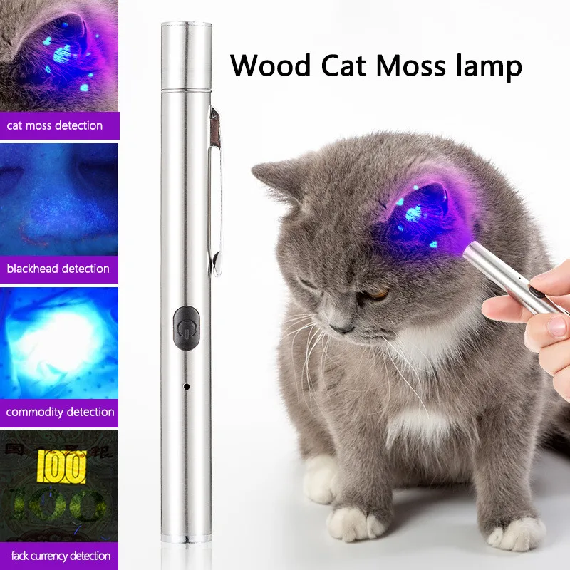 

Wood's Light Cat Dog Moss Light Pet Fungus Detection Veterinary Pocket Vet Professional 365UV Pet Detection Lamp Cat Accessories