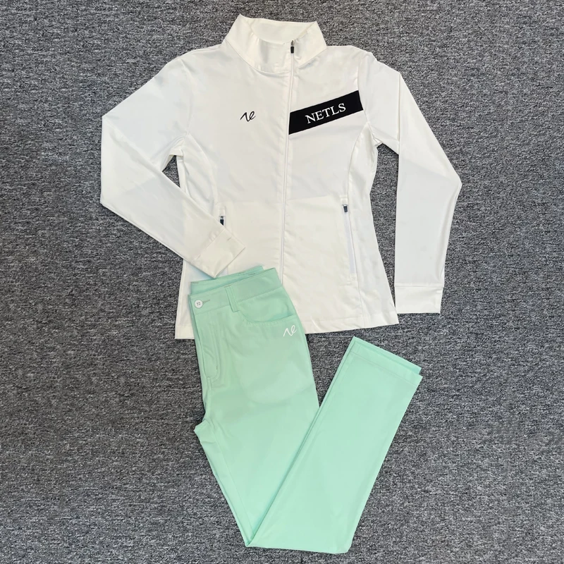 

Летнее женское солнцезащитное пальто Netls Golf, Быстросохнущий Спортивный Топ с длинным рукавом, Модные дышащие брюки из Джерси