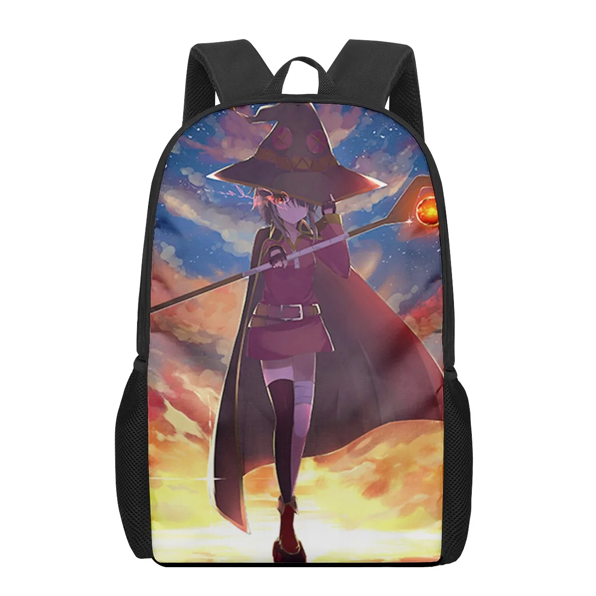 Konosuba Megumin cute Anime 3D Pattern School Bag for Children Girls Boys Casual Book Bags Kids Backpack Boys Girls Schoolbags